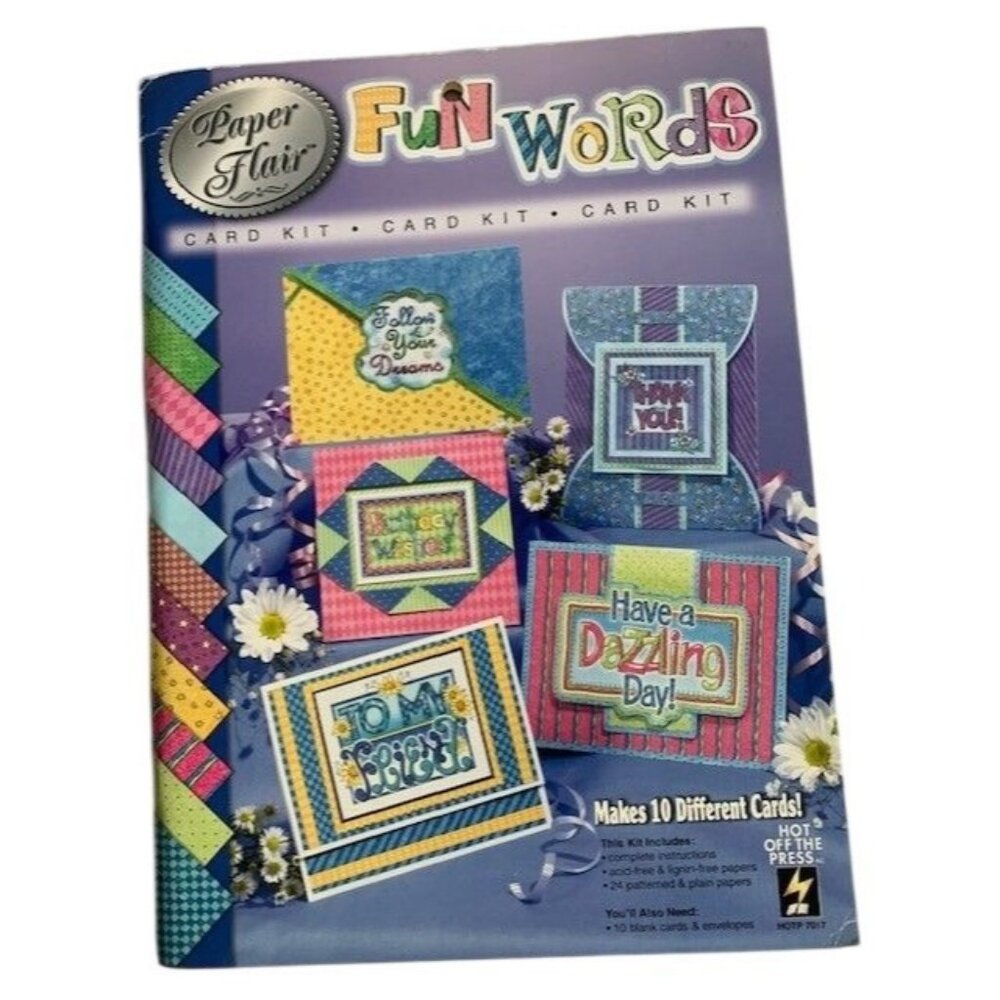 Hot Off The Press Fun Words Card Kit 10-Card Paper Crafting Set